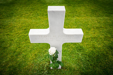 White crosses in American Cemetery, Coleville-sur-Mer, Omaha Bea