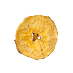 Platano plantain chip on white background © mayakova