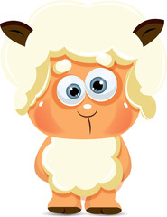Cute cartoon vector sheep