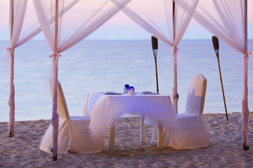 A good place for romantic dinner on the beach
