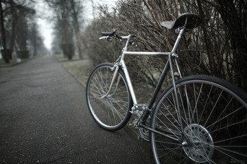 Fototapeta na wymiar vintage bike on the street photo