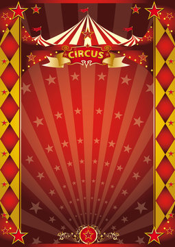 circus red and gold rhombus poster