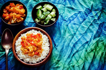 rice with curry cauliflower