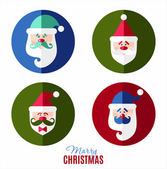 Flat design of christmas Santa.