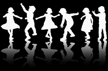 Children silhouettes