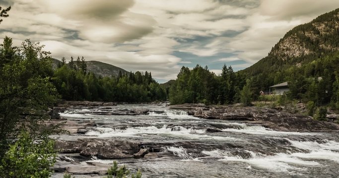 4K, Epic and dramatic time lapse of Buskerud area in Norway