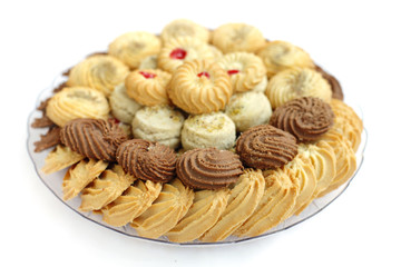 Tasty cookies and biscuits at shallow depth of focus
