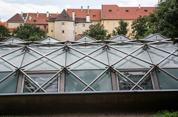 Naklejka premium Castle walls and the greenhouse in Prague