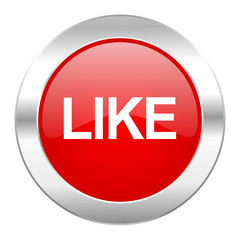 like red circle chrome web icon isolated