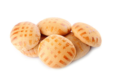 Honey cakes isolated on white background