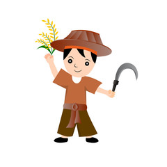 Farmer - Vector Character Cartoon Illustration