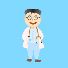 Fototapeta premium Cartoon doctor,vector