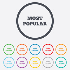 Most popular sign icon. Bestseller symbol.