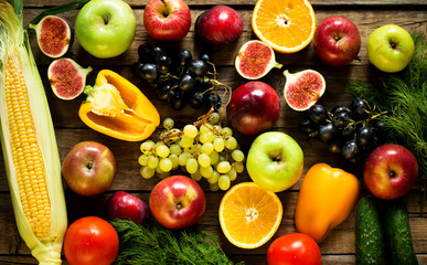 Fruits and vegetable on the table