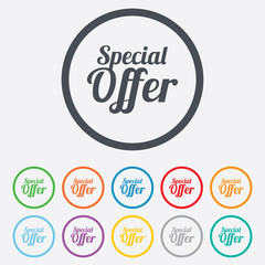Fototapeta premium Special offer sign icon. Sale symbol.