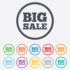 Big sale sign icon. Special offer symbol.
