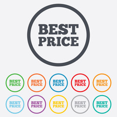 Best price sign icon. Special offer symbol.