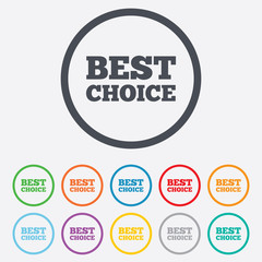 Best choice sign icon. Special offer symbol.