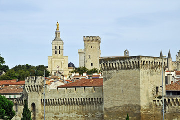 Fototapeta premium Avignone, le mura e la citta' vecchia