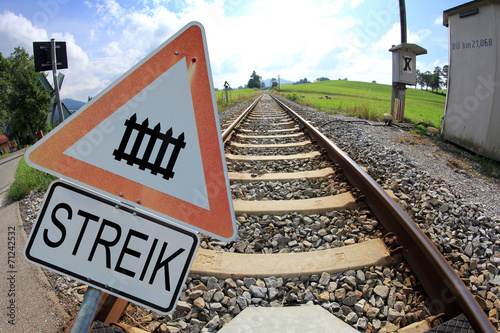 "Streik bei der Bundesbahn" Stock photo and royalty-free images on