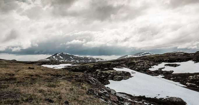 4K, Epic and dramatic time lapse of Hedmark area in Norway