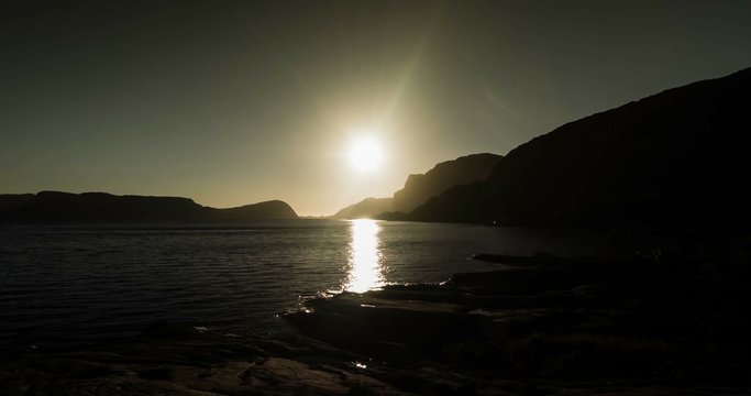 4K, Epic and dramatic sunset time lapse in Norway