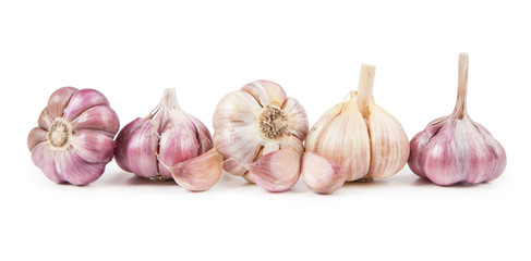 fresh garlic isolated on white