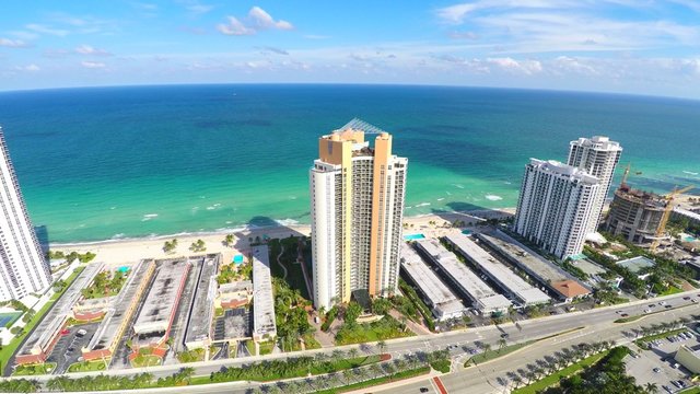 4k drone Aerial Sunny Isles Beach FL USA