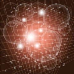 Abstract brown grid circle light background