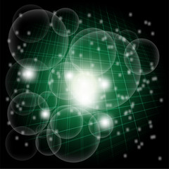 Grid Abstract dark green circle dotted burst background