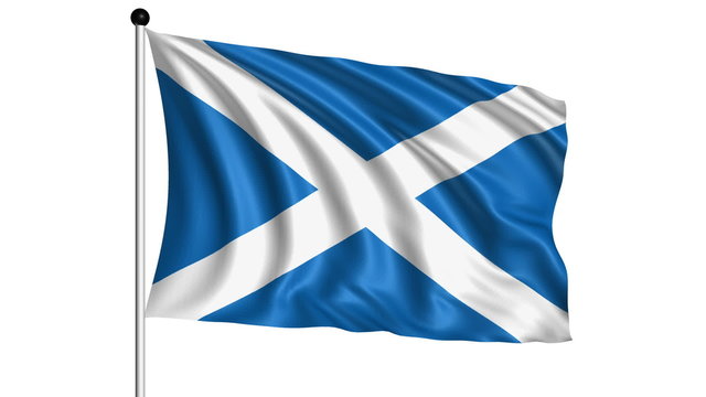 flag of Scotland - loop (+ alpha channel)