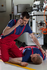 Calling for help in a factory