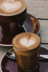 coffees, flat white and piccolo