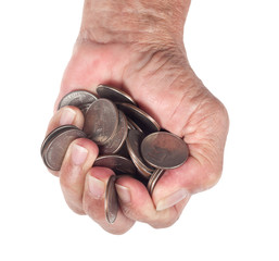 Fistful of coins