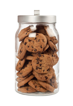 Jar of chocolate chip cookies