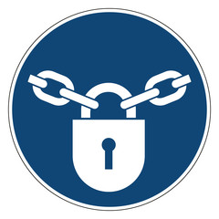 Mandatory Signs, Must Remain Locked
