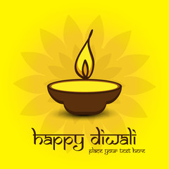 Beautiful diwali card celebration colorful artistic design vecto