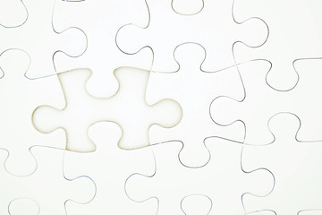 Fototapeta premium Jigsaw puzzle with missing one piece, business concepts