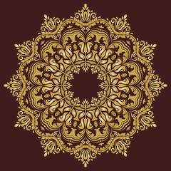 Orient vector ornamental round lace