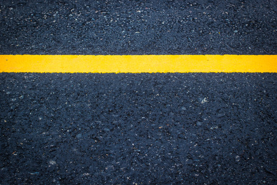 New asphalt texture yellow white line