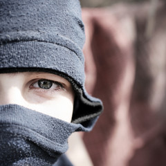 Fototapeta premium Teenager in Balaclava