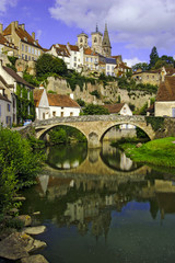 Fototapeta premium Semur-en-Auxois in Burgundy France