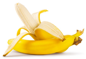 Peeled ripe banana © alexlukin