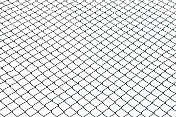 Wired fence on white background