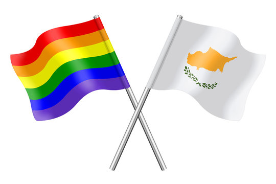 Flags: Cyprus and rainbow