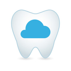 Tooth icon with a cloud