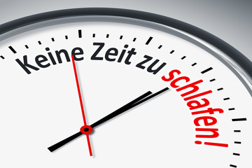 Uhr mit Text
