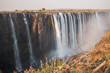 Silk water in Victoria Falls, View from Zimbabwe