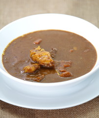 Japanese traditional food beef curry and rice