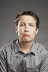 Obraz premium Teenager Junge: Traurig - Porträt Serie Emotionen